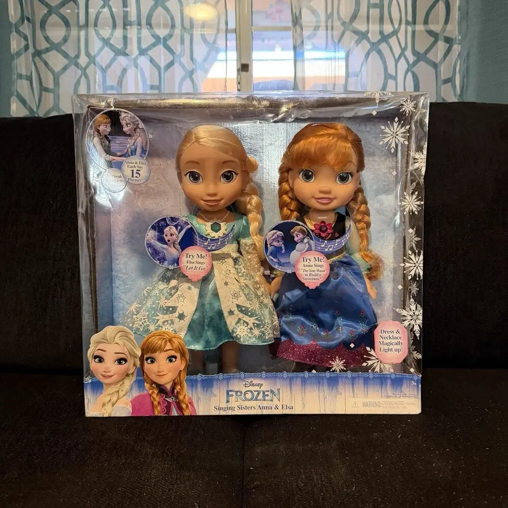 2016 Disney Frozen Elsa and Anna Singing Sisters Interactive Doll Set Works HTF!